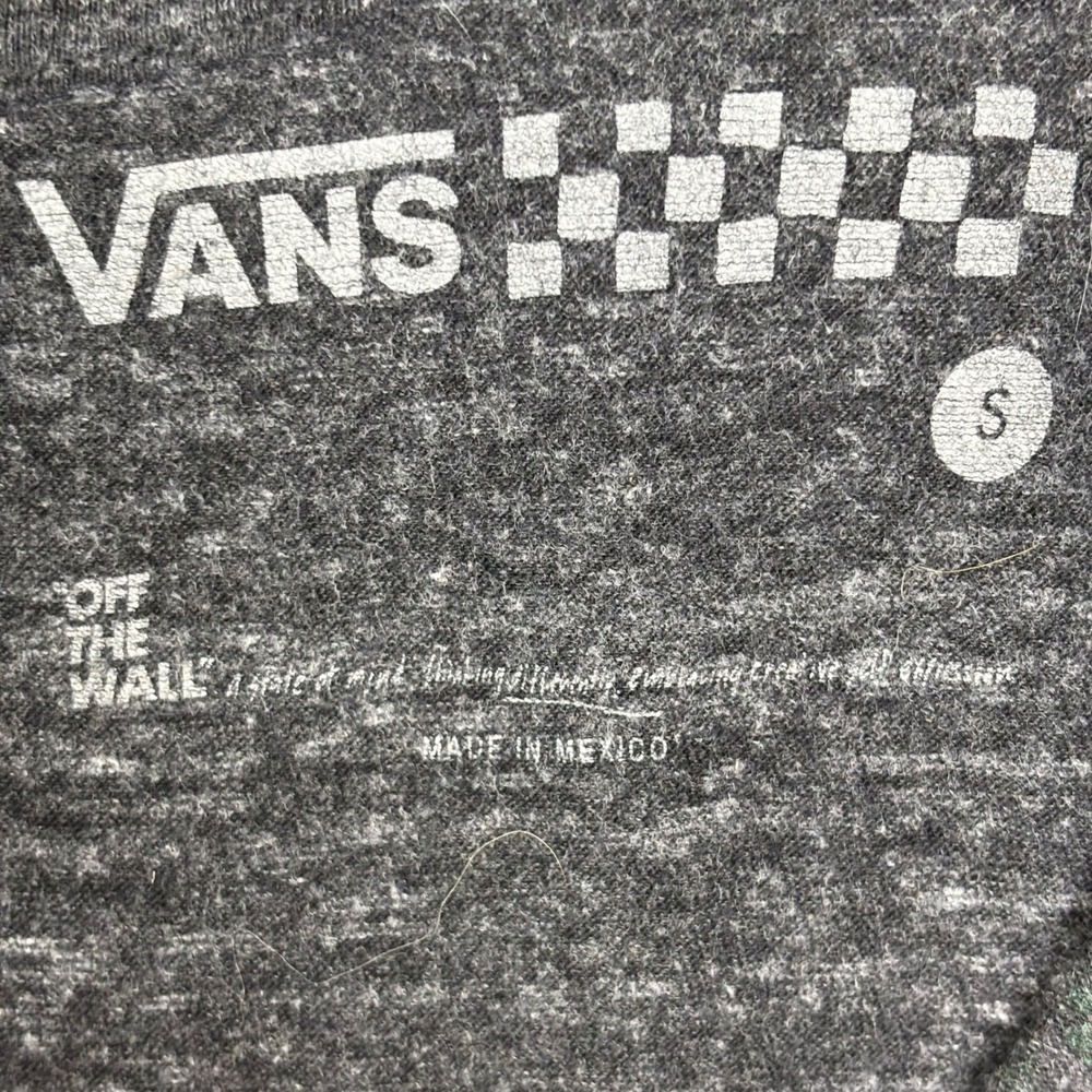 Vans Off The Wall Women Small Tank Top Skeleton Graphic High Low Gray Sleeveless - Picture 3 of 6